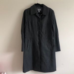 Ann Taylor Factory Wool blend Knee Length Coat 12